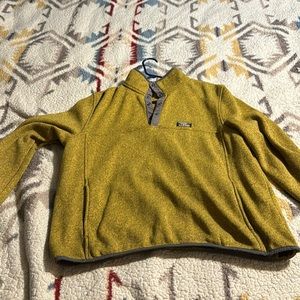 LL BEAN Yellow Heathered Pull Over